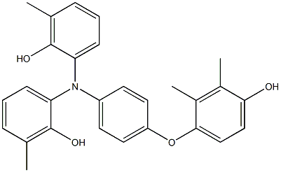 N,N-Bis(2-hydroxy-3-methylphenyl)-4-(4-hydroxy-2,3-dimethylphenoxy)benzenamine Struktur