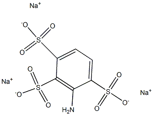 3-Amino-1,2,4-benzenetrisulfonic acid trisodium salt Struktur