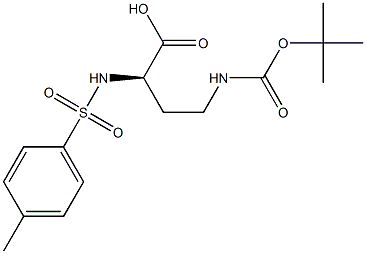 [R,(+)]-4-(tert-Butyloxycarbonylamino)-2-(p-tolylsulfonylamino)butyric acid Struktur