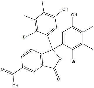 1,1-Bis(2-bromo-5-hydroxy-3,4-dimethylphenyl)-1,3-dihydro-3-oxoisobenzofuran-5-carboxylic acid Struktur