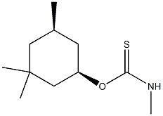 N-Methylthiocarbamic acid O-[(1R,5R)-3,3,5-trimethylcyclohexyl] ester Struktur