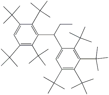 1-(2,3,4,5-Tetra-tert-butylphenyl)-1-(2,3,5,6-tetra-tert-butylphenyl)propane Struktur