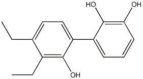 3',4'-Diethyl-1,1'-biphenyl-2,2',3-triol Struktur