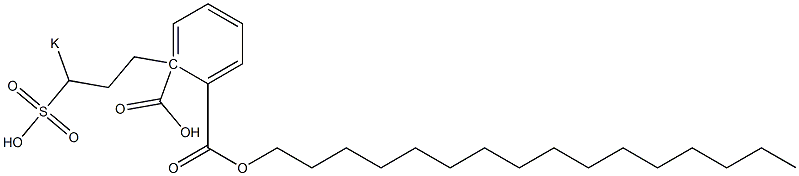 Phthalic acid 1-hexadecyl 2-(3-potassiosulfopropyl) ester Struktur