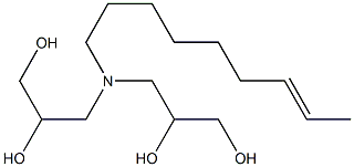 3,3'-(7-Nonenylimino)bis(propane-1,2-diol) Struktur