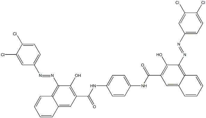 N,N'-(1,4-Phenylene)bis[4-[(3,4-dichlorophenyl)azo]-3-hydroxy-2-naphthalenecarboxamide] Struktur