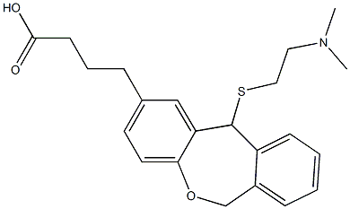 11-[[2-(Dimethylamino)ethyl]thio]-6,11-dihydrodibenz[b,e]oxepin-2-butanoic acid Struktur