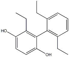 2-Ethyl-3-(2,6-diethylphenyl)benzene-1,4-diol Struktur