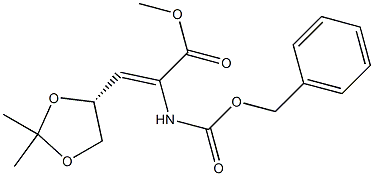 (Z)-3-[(4R)-2,2-Dimethyl-1,3-dioxolan-4-yl]-2-(benzyloxycarbonylamino)propenoic acid methyl ester Struktur