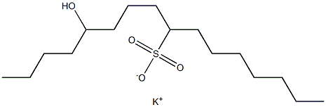 12-Hydroxyhexadecane-8-sulfonic acid potassium salt Struktur