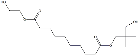 Decanedioic acid 1-(2-hydroxyethyl)10-(3-hydroxy-2,2-dimethylpropyl) ester Struktur