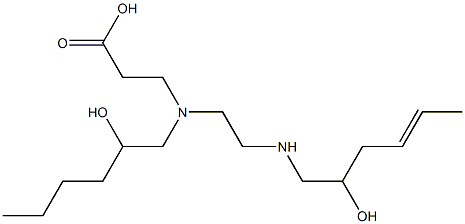 3-[N-(2-Hydroxyhexyl)-N-[2-(2-hydroxy-4-hexenylamino)ethyl]amino]propionic acid Struktur