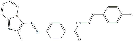 4-[(2-Methylimidazo[1,2-a]pyridin-3-yl)azo]-N'-(4-chlorobenzylidene)benzohydrazide Struktur