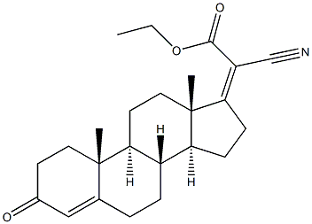 20-Cyano-3-oxopregna-4,17(20)-dien-21-oic acid ethyl ester Struktur