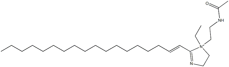 1-[2-(Acetylamino)ethyl]-1-ethyl-2-(1-octadecenyl)-2-imidazoline-1-ium Struktur