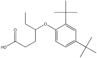 4-(2,4-Di-tert-butylphenoxy)hexanoic acid Struktur