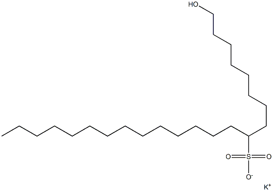 1-Hydroxytricosane-9-sulfonic acid potassium salt Struktur