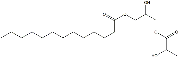 2-Hydroxypropionic acid 2-hydroxy-3-tridecanoyloxypropyl ester Struktur