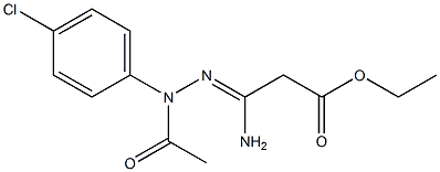 3-Amino-3-[2-(4-chlorophenyl)-2-acetylhydrazono]propanoic acid ethyl ester Struktur