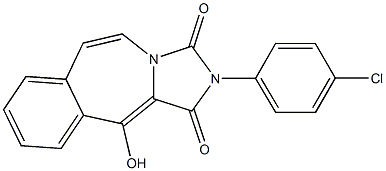 11-Hydroxy-2-(4-chlorophenyl)-1H-imidazo[5,1-b][3]benzazepine-1,3(2H)-dione Struktur