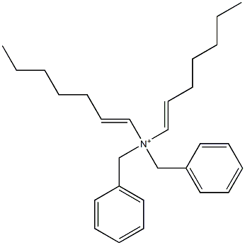 Di(1-heptenyl)dibenzylaminium Struktur