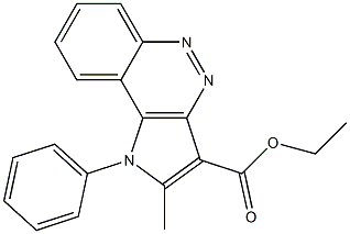 2-Methyl-1-phenyl-1,4,5-triaza-1H-benz[e]indene-3-carboxylic acid ethyl ester Struktur