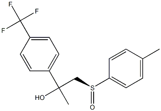 (S)-1-Methyl-1-(4-trifluoromethylphenyl)-2-(4-methylphenylsulfinyl)ethanol Struktur