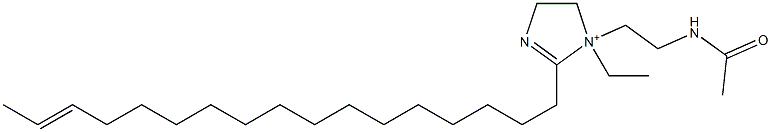 1-[2-(Acetylamino)ethyl]-1-ethyl-2-(15-heptadecenyl)-2-imidazoline-1-ium Struktur