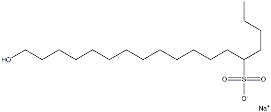 18-Hydroxyoctadecane-5-sulfonic acid sodium salt Structure