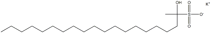 2-Hydroxyicosane-2-sulfonic acid potassium salt Struktur