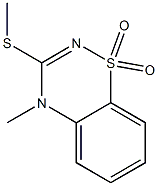 4-Methyl-3-methylthio-4H-1,2,4-benzothiadiazine 1,1-dioxide Struktur