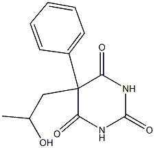 5-(2-Hydroxypropyl)-5-phenylbarbituric acid Struktur