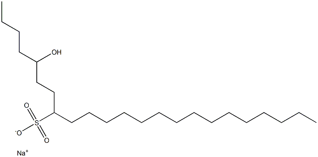 5-Hydroxytricosane-8-sulfonic acid sodium salt Struktur