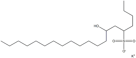 7-Hydroxyicosane-5-sulfonic acid potassium salt Struktur