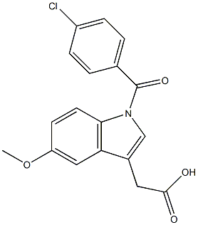 1-(4-Chlorobenzoyl)-5-methoxy-1H-indole-3-acetic acid Struktur