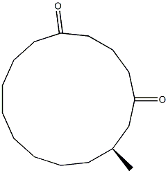 (7S)-7-Methyl-1,5-cyclopentadecanedione Struktur