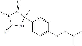 3,5-Dimethyl-5-[4-(2-methylpropoxy)phenyl]hydantoin Struktur