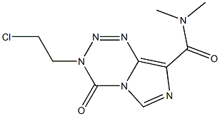 3-(2-Chloroethyl)-3,4-dihydro-4-oxo-N,N-dimethylimidazo[5,1-d]-1,2,3,5-tetrazine-8-carboxamide Struktur