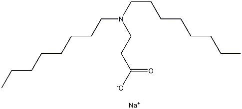 3-(N,N-Dioctylamino)propionic acid sodium salt Struktur