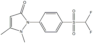 2,3-Dimethyl-1-[p-(difluoromethylsulfonyl)phenyl]-3-pyrazolin-5-one Struktur