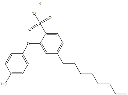 4'-Hydroxy-5-octyl[oxybisbenzene]-2-sulfonic acid potassium salt Struktur