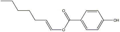 4-Hydroxybenzoic acid 1-heptenyl ester Struktur