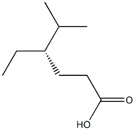 [S,(-)]-4-Ethyl-5-methylhexanoic acid Struktur