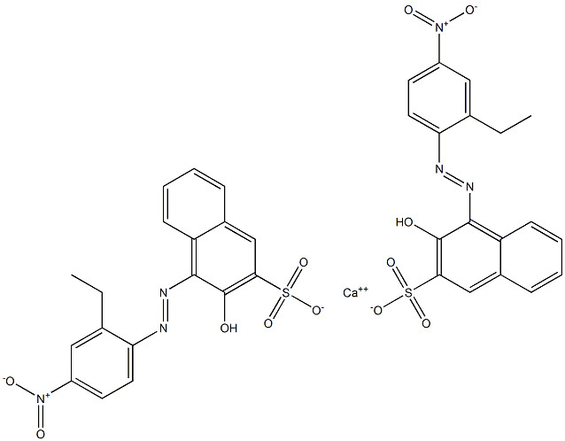 Bis[1-[(2-ethyl-4-nitrophenyl)azo]-2-hydroxy-3-naphthalenesulfonic acid]calcium salt Struktur