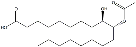 (9R,10R)-10-Acetyloxy-9-hydroxyoctadecanoic acid Struktur