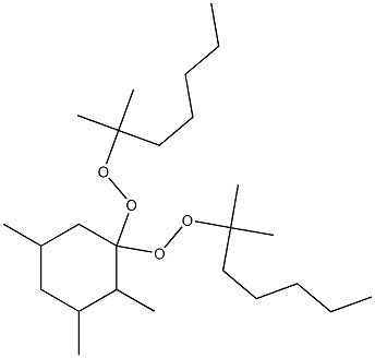 2,3,5-Trimethyl-1,1-bis(1,1-dimethylhexylperoxy)cyclohexane Struktur