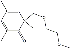 2,4,6-Trimethyl-6-[(2-methoxyethoxy)methyl]-2,4-cyclohexadien-1-one Struktur