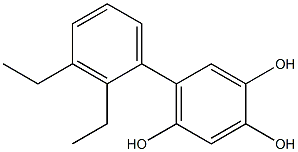 5-(2,3-Diethylphenyl)benzene-1,2,4-triol Struktur