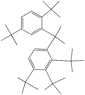 2-(2,3,4-Tri-tert-butylphenyl)-2-(2,5-di-tert-butylphenyl)propane Struktur