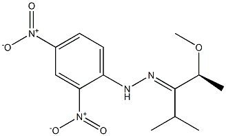 [S,(-)]-2-Methoxy-4-methyl-3-pentanone 2,4-dinitrophenylhydrazone Struktur